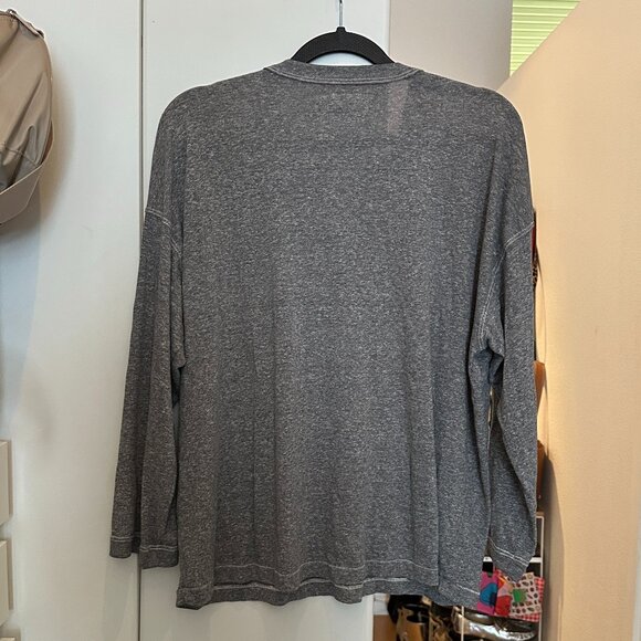 The Great Shrunken Henley Heather Gray Size Medium - Picture 6 of 7
